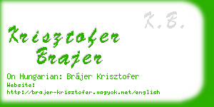 krisztofer brajer business card
